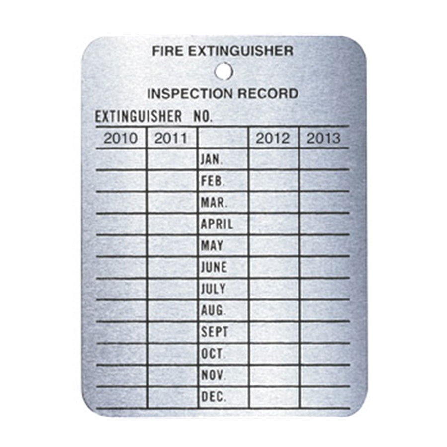 Metal 4-Year Inspection Tag