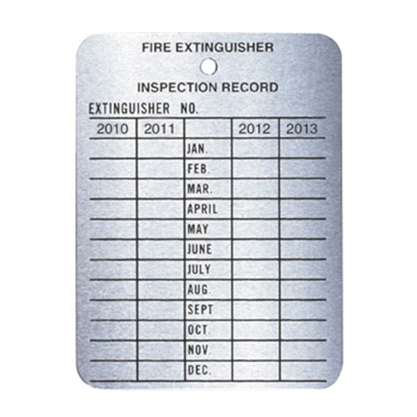 Metal 4-Year Inspection Tag