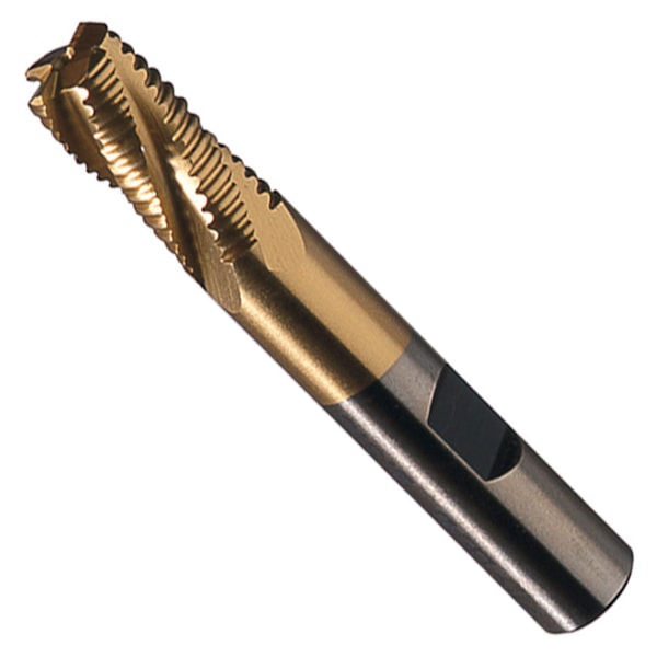 1" PM-Plus™ High Performance High Speed Steel TiN Coated Roughing End Mill Drill Bit
