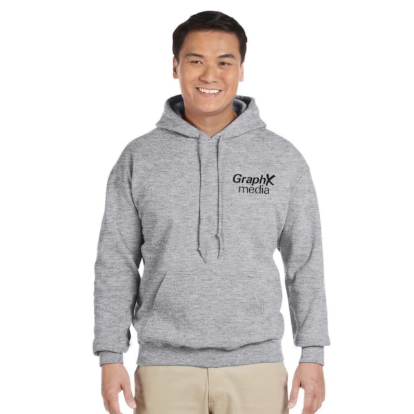 8 oz. Heavy Blend™ 50/50 Fleece Hooded Color Sweatshirt, Custom Product Add Your Logo