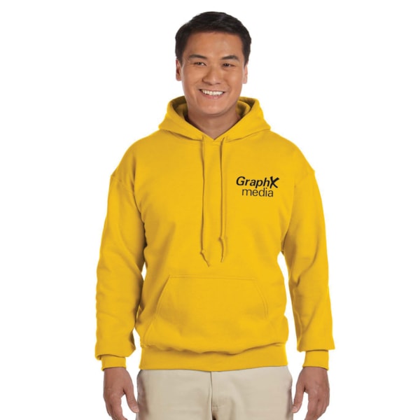 8 oz. Heavy Blend™ 50/50 Fleece Hooded Color Sweatshirt, Custom Product Add Your Logo