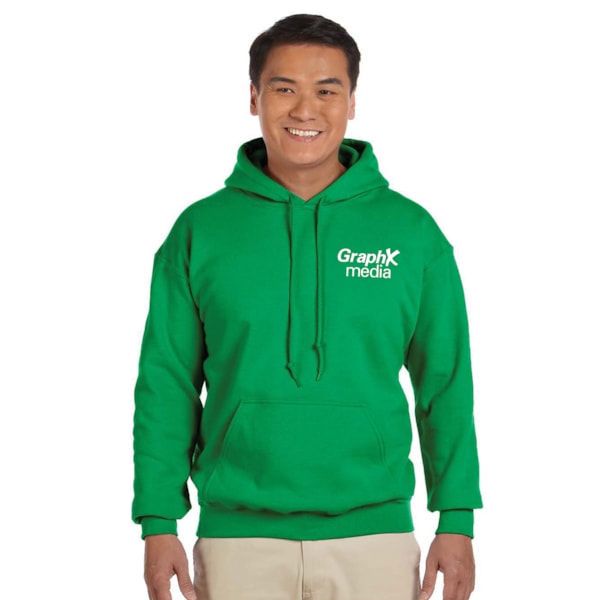8 oz. Heavy Blend™ 50/50 Fleece Hooded Color Sweatshirt, Custom Product Add Your Logo