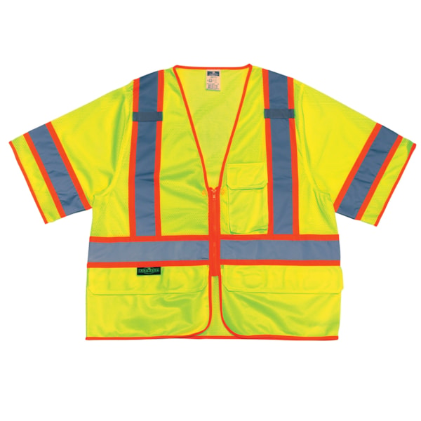 Class 3 Mesh Surveyor's Hi-Vis Traffic Safety Garment, Custom Product Add Your Logo
