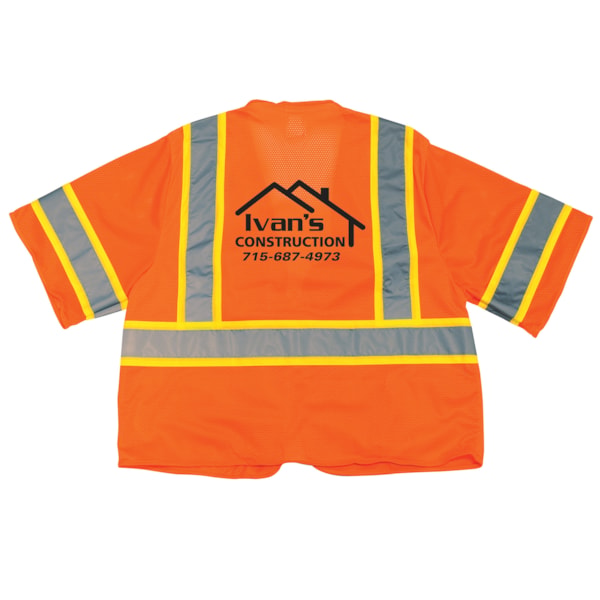 Class 3 Mesh Surveyor's Hi-Vis Traffic Safety Garment, Custom Product Add Your Logo