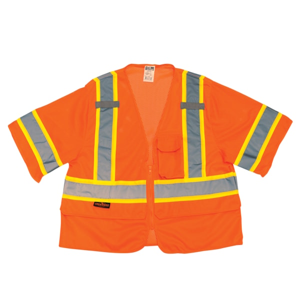 Class 3 Mesh Surveyor's Hi-Vis Traffic Safety Garment, Custom Product Add Your Logo