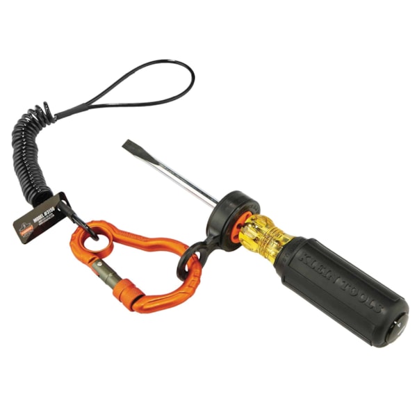 Squids® 3156 2 lb. Coil Tool Lanyard & Single Carabiner