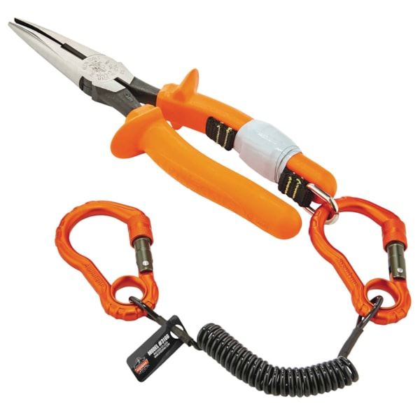 Squids® 3166 2 lb. Coil Tool Lanyard & Dual Carabiners