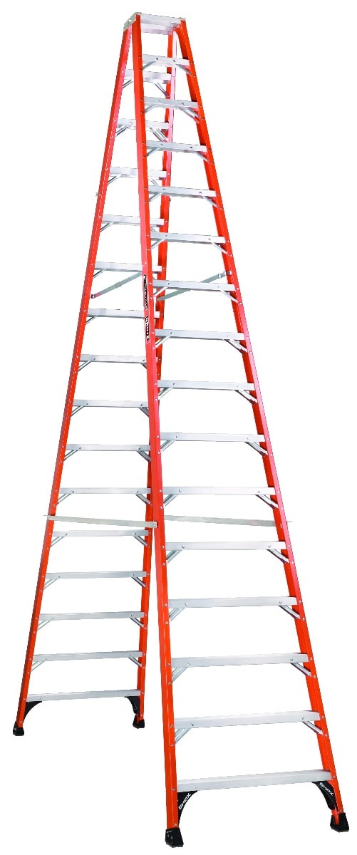 Fiberglass Twin Front Step Ladder 16'