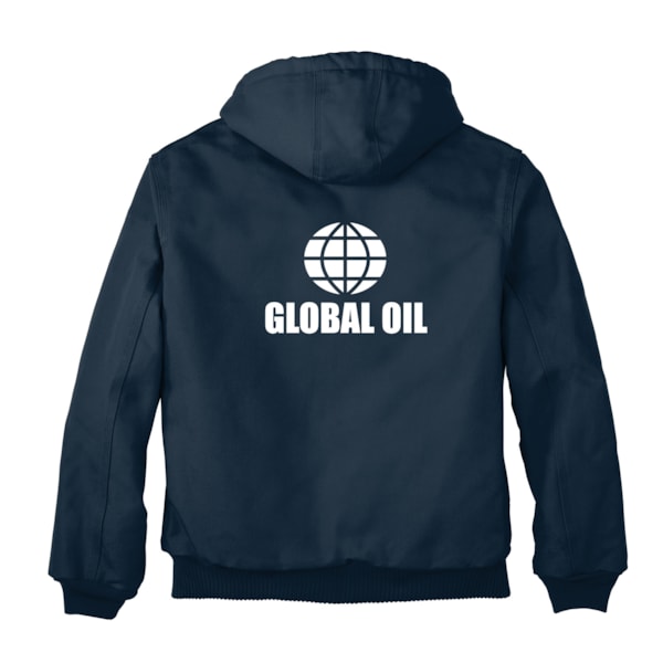 Duck Quilted Flannel-Lined Hooded Active Jacket, Custom Product Add Your Logo