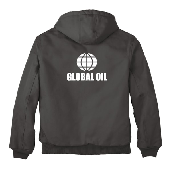 Duck Quilted Flannel-Lined Hooded Active Jacket, Custom Product Add Your Logo