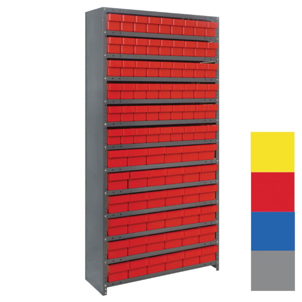 13-Shelf Closed Shelving System with 90 Super Tuff 17 5/8" Drawers