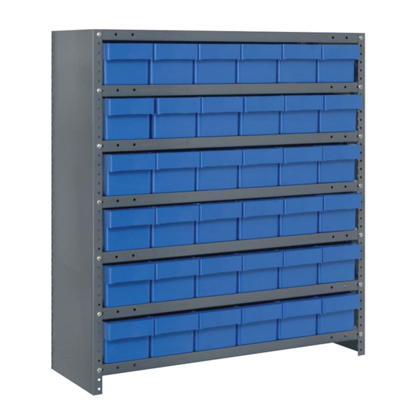 7-Shelf Closed Shelving System with 36 Super Tuff 11 5/8" Drawers