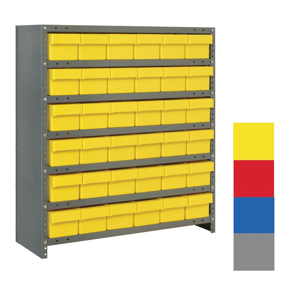 7-Shelf Closed Shelving System with 36 Super Tuff 11 5/8" Drawers
