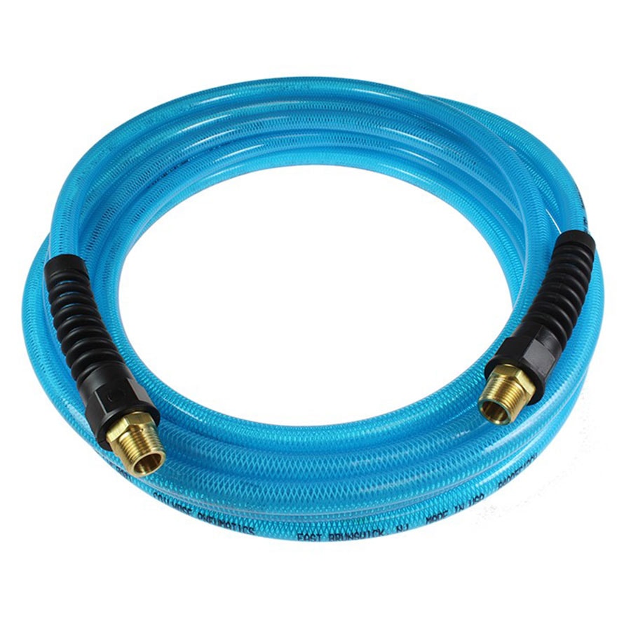 1/4" x 50' Flexeel™ Inner Braided Polyurethane Hose –             1/4" MPT Fittings