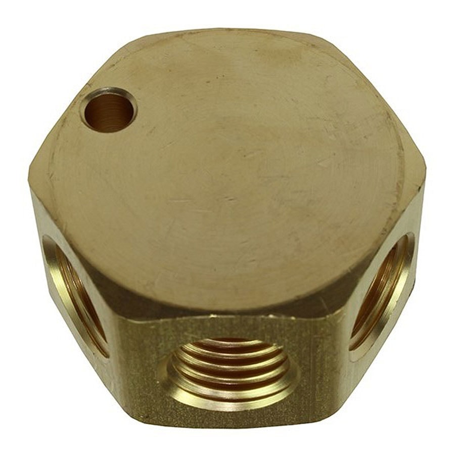 Flat Manifold – 3/8" (F)NPT Inlet x 1/4" (F)NPT Outlet