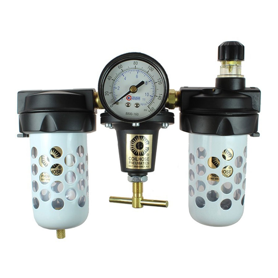 Heavy-Duty Filter/Regulator/Lubricator Trio – 1/4" FPT