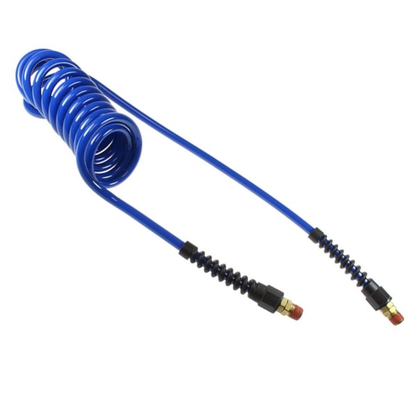 3/8" x 10' Flexcoil® Polyurethane Self-Storing Hose, Dark Blue          – 3/8" MPT Swivel Fittings