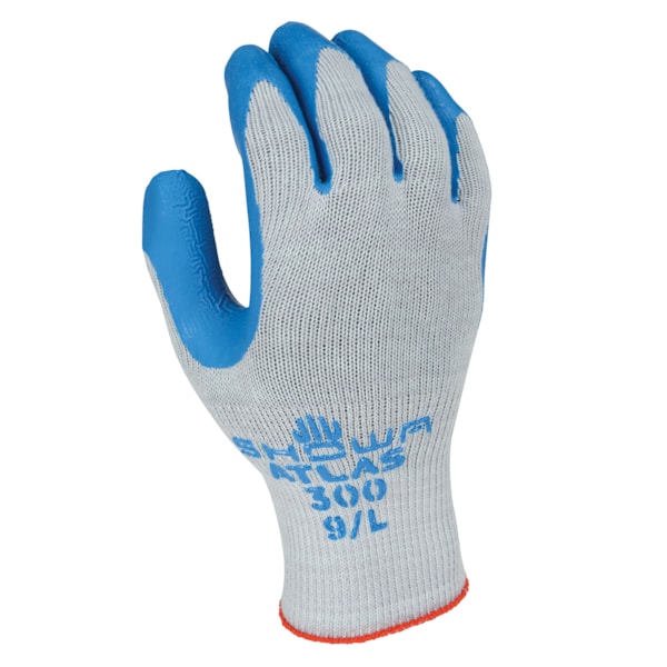 ATLAS® 300 Rubber Palm Coated Cotton Knit Work Gloves