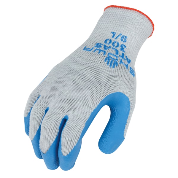 ATLAS® 300 Rubber Palm Coated Cotton Knit Work Gloves
