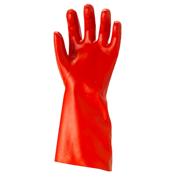 14" Cotton Lined PVA Coated Chemical Resistant Gloves 12 Pair