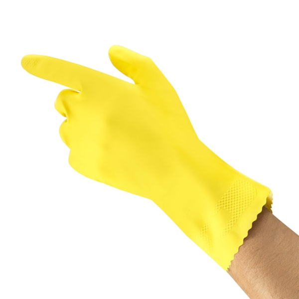 17 mil Flock Lined 12" Natural Latex Chemical Resistant Gloves 144 Pair/Case