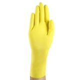 17 mil Flock Lined 12" Natural Latex Chemical Resistant Gloves 144 Pair/Case thumbnail 3
