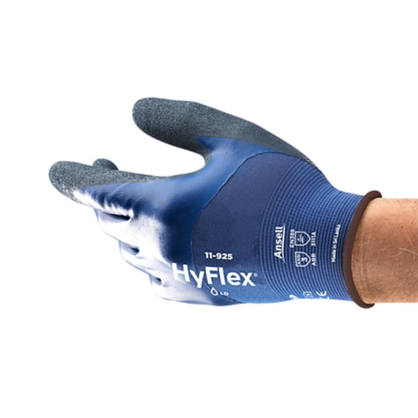 HyFlex® Nitrile Palm Coated & 3/4 Dip Nylon/Spandex Oil Grip Work Gloves 144 Pair/Case