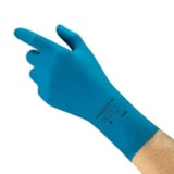 VersaTouch® 17 mil 12" Natural Latex Rubber Chemical Resistant Gloves 12 Pair thumbnail 1
