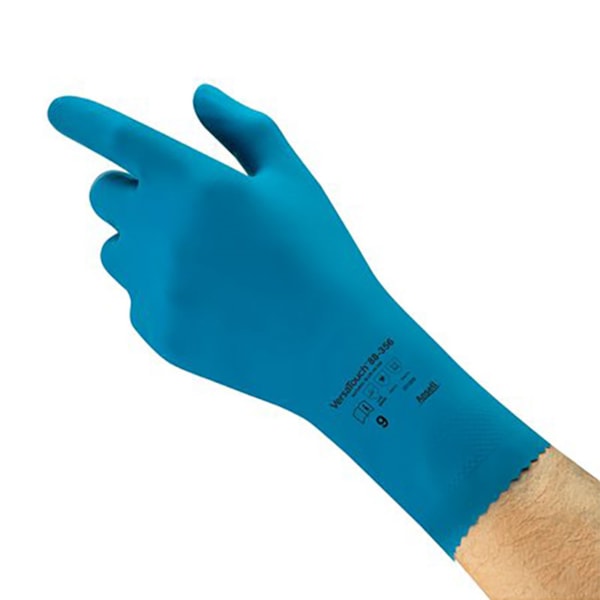 VersaTouch® 17 mil 12" Natural Latex Rubber Chemical Resistant Gloves 12 Pair