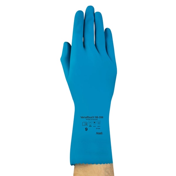 VersaTouch® 17 mil 12" Natural Latex Rubber Chemical Resistant Gloves 12 Pair