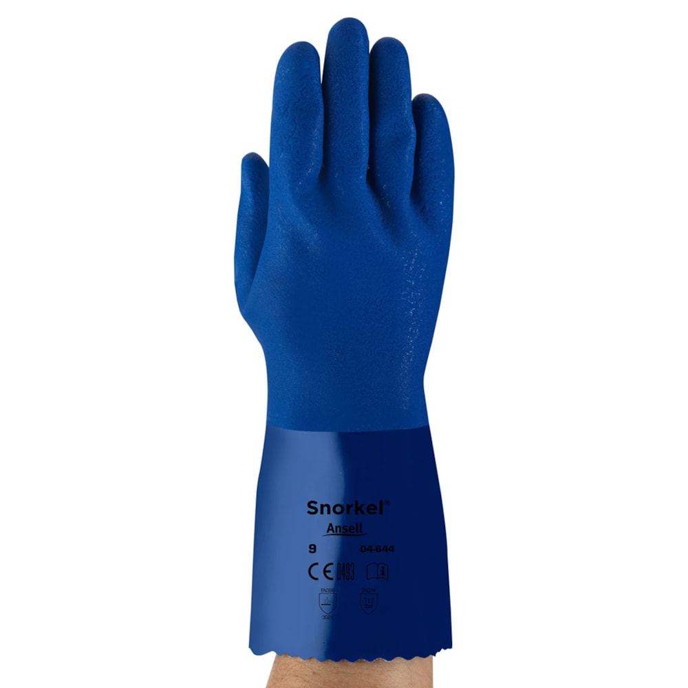 Snorkel® 12" Cotton Knit Lined Rough Finish PVC Gloves 