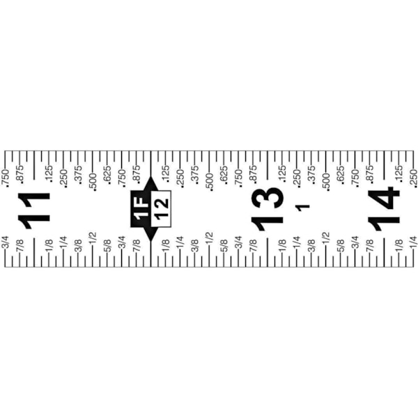 Quickread® 1"W x 25'L Power Return Locking Imperial Tape Measure