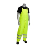 FALCON™ VizPLUS™ 353-2001-LY/5X Breathable Heavy Duty Waterproof Rain Bib Pant, Polyester, 31-1/2 in L Inseam thumbnail 2