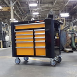 11-Drawer 42" Black/Orange Rolling Tool Cabinet Work Station thumbnail 3