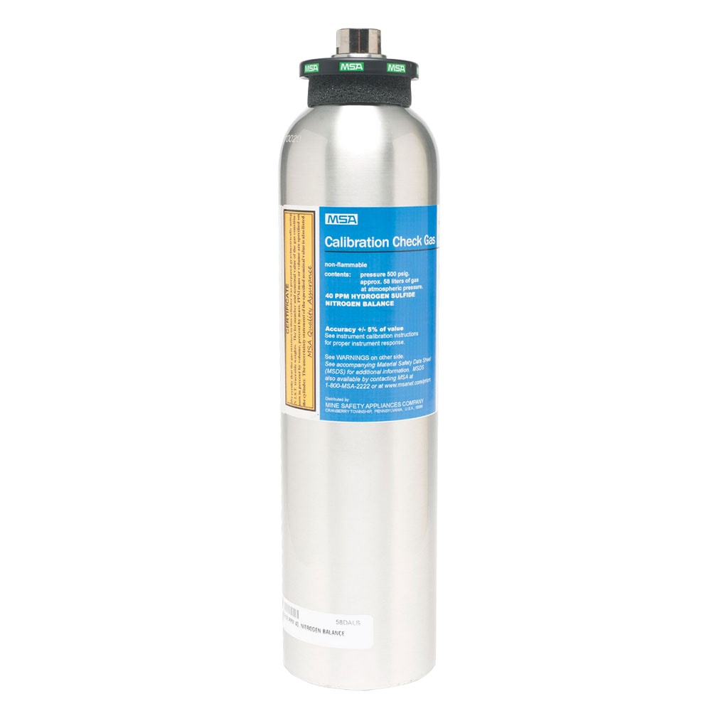 34L Econo-Cal Cylinder, 60 PPM CO, 20 PPM H2S, 15% O2, 1.45% CH4