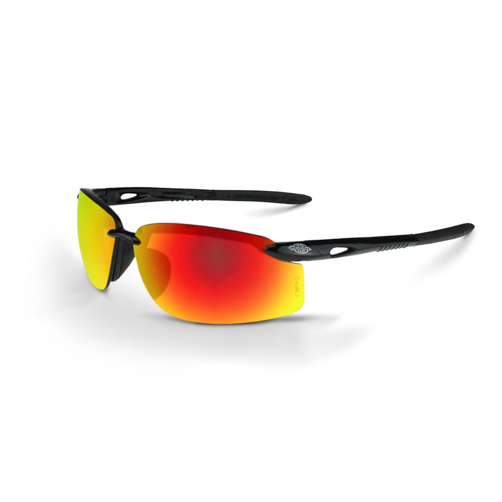 Crossfire ES5W Premium Fire Lens Black Frame Safety Glasses