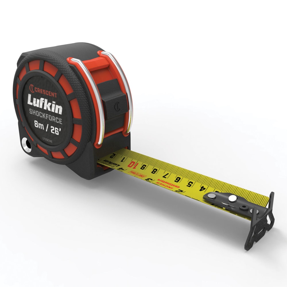 Shockforce 25' x 1 3/16" Dual Sided Fractional & Metric Tape Measure