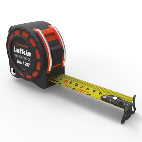 Shockforce 25' x 1 3/16" Dual Sided Fractional & Metric Tape Measure