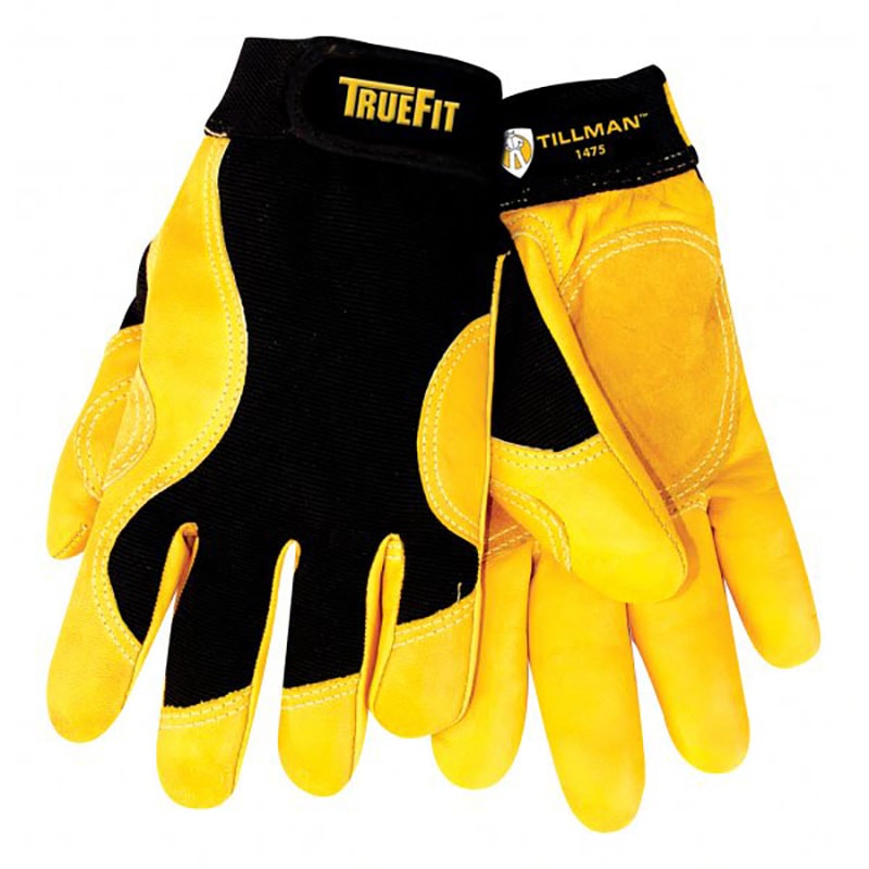 Truefit Spandex with Leather Palm Mechanics Glove