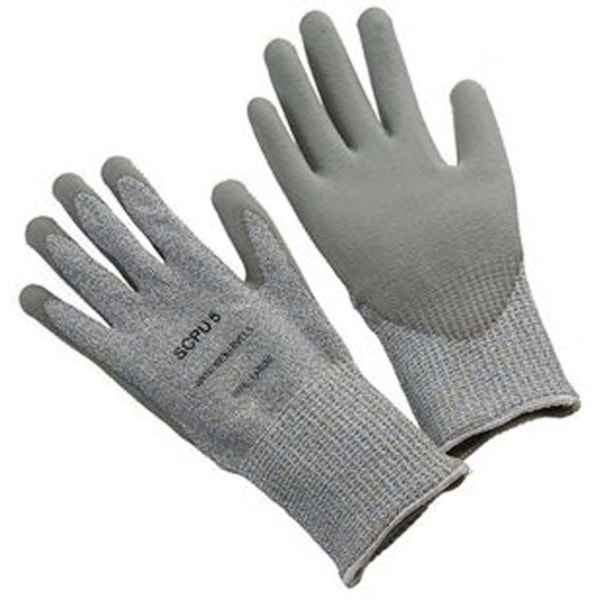 Spartacus Stainless Steel Wire Gray Polyurethane Palm Coated Level A5 Cut Resistant Gloves