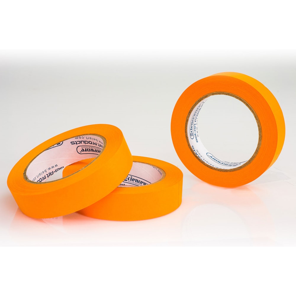 Orange Write-On White Label Tape 40yd 1" x  3" 3/Pack