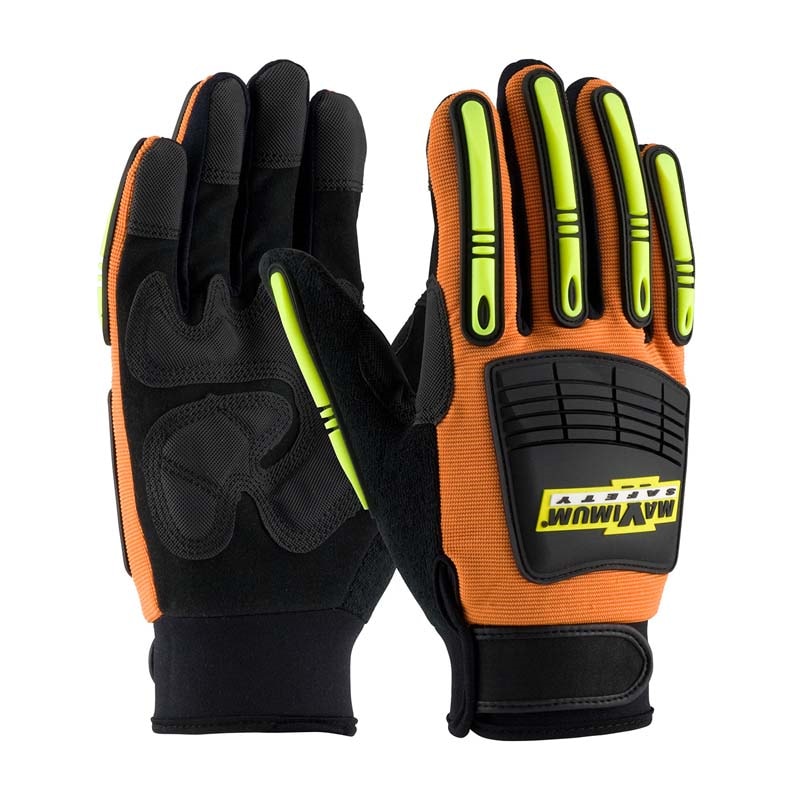 Maximum Safety® Hi-Vis Dorsal Impact Protection Work Gloves