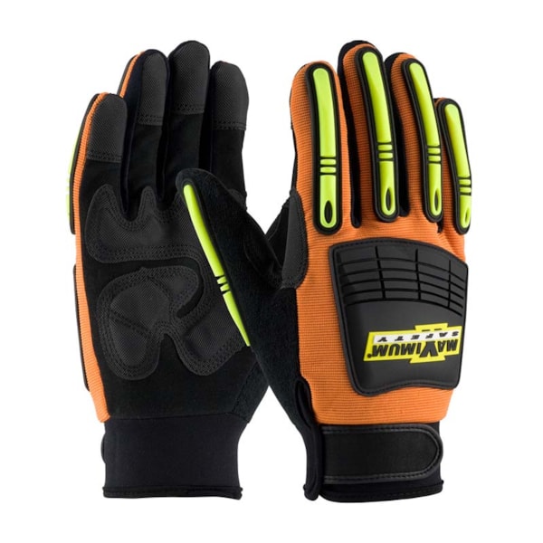 Maximum Safety® Hi-Vis Dorsal Impact Protection Work Gloves