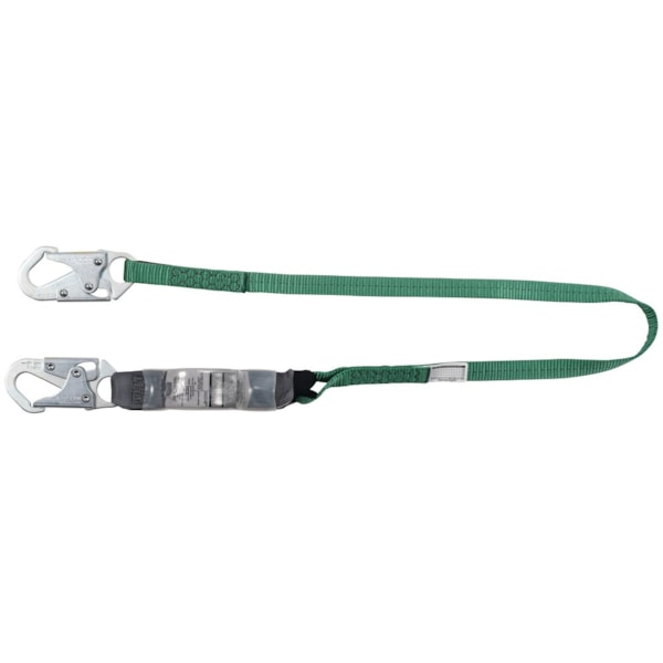 V-Series Standard Single-Leg Fixed Energy Absorbing Fall Protection Lanyard, 4', 36C Small Snaphooks, ANSI Z359.13-2013