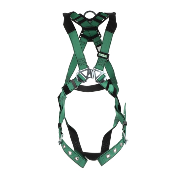 V-FORM Fall Protection Harness, Back D-Ring, Tongue Buckle Leg Strap