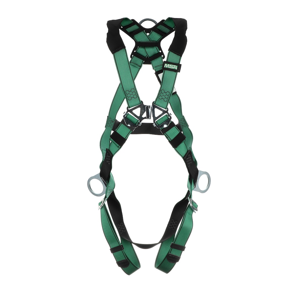 V-FORM Fall Protection Harness, Back & Hip D-Rings, Qwik-Fit Leg Straps