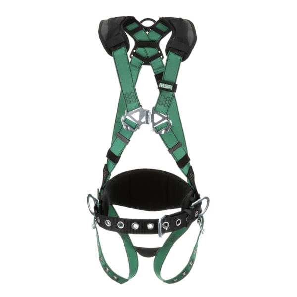 V-FORM Construction Fall Protection Harness, Back & Hip D-Ring, Tongue Buckle Leg Straps, Shoulder Padding