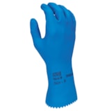 13 mil Unlined 12" Blue Natural Latex Gloves 12 Pair thumbnail 1
