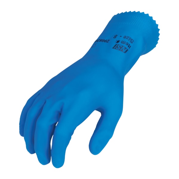 13 mil Unlined 12" Blue Natural Latex Gloves 12 Pair