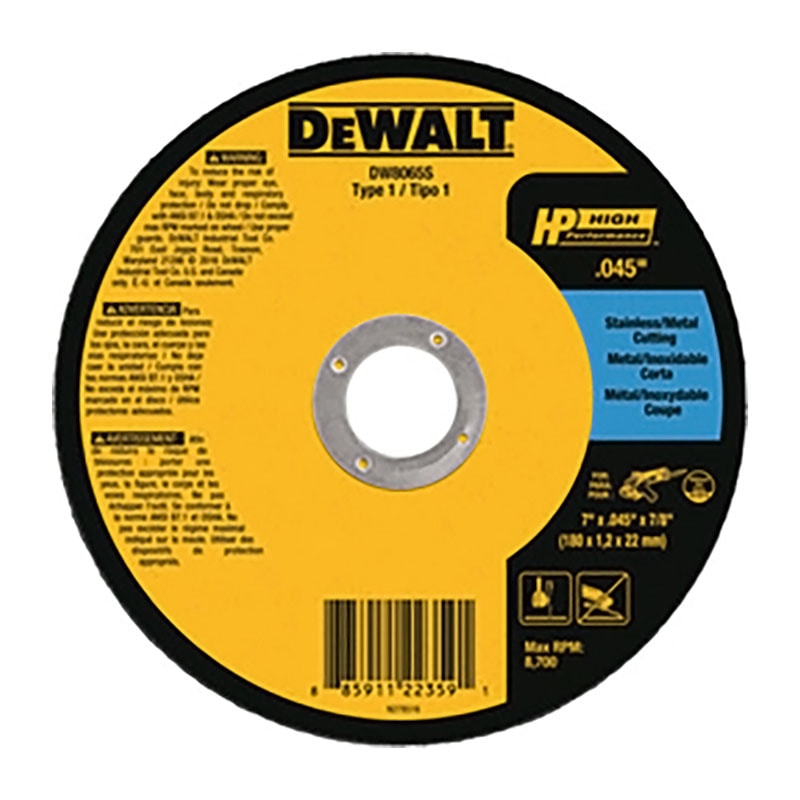 7" x 0.045" x 7/8" CFREE Aluminum Oxide Thin Cutoff Wheel